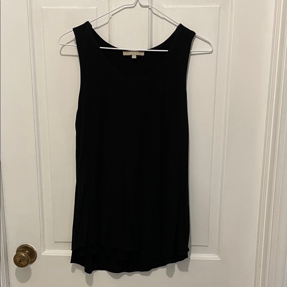 Joan Vass Black Tunic Tank Top Lined S/M - Picture 1 of 5